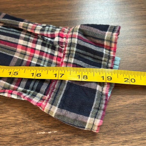 Abercrombie & Fitch Plaid Women’s Button Down Shirt - Navy and Red M - Picture 10 of 12